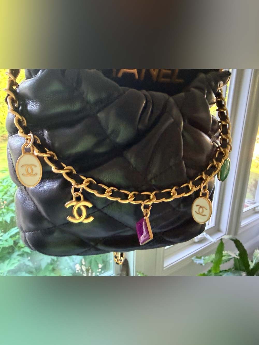 FULL SET NIB Chanel MAKEUP Black Mini Bucket Charms on Chain Handbag NEW - Picture 4 of 15